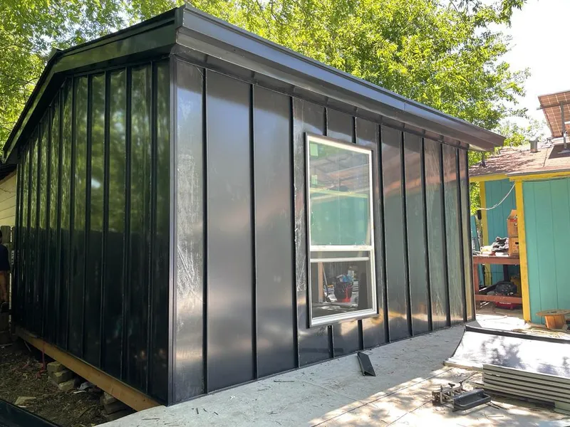 Black standing seam metal wall panels for Metal Roof Installation in Hackettstown