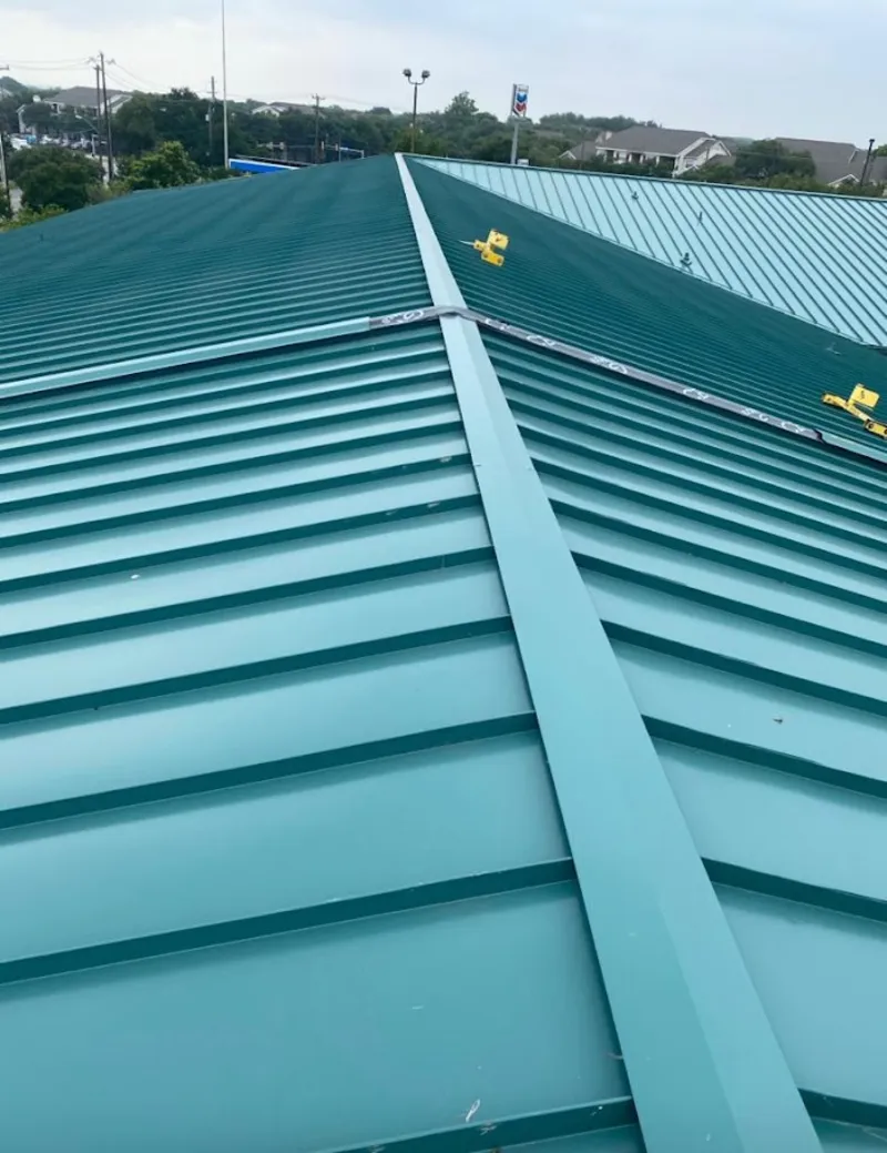 Green commercial metal roof ridge and valley for Metal Roof Repair in Hackettstown